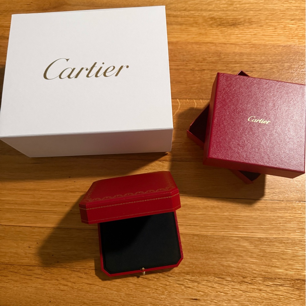 Cartier Red and White Jewelry Box Set